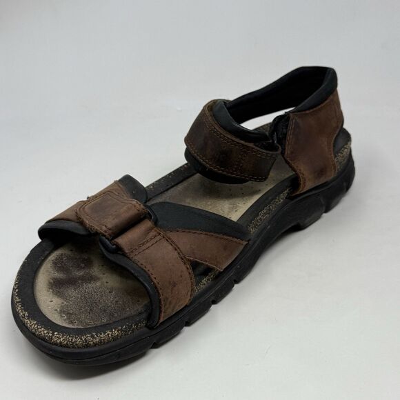 Ecco Cosmo Sandals Mens 12 - 12.5 EU 46 Brown Leather Cork Bed Hiking Outdoor main image 4